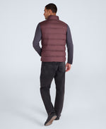 Mens Lightweight Down Gilet - Dark Burgundy