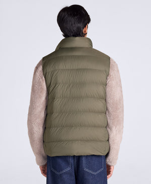 Mens Lightweight Down Gilet - Light Khaki