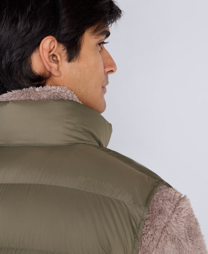 Mens Lightweight Down Gilet - Light Khaki