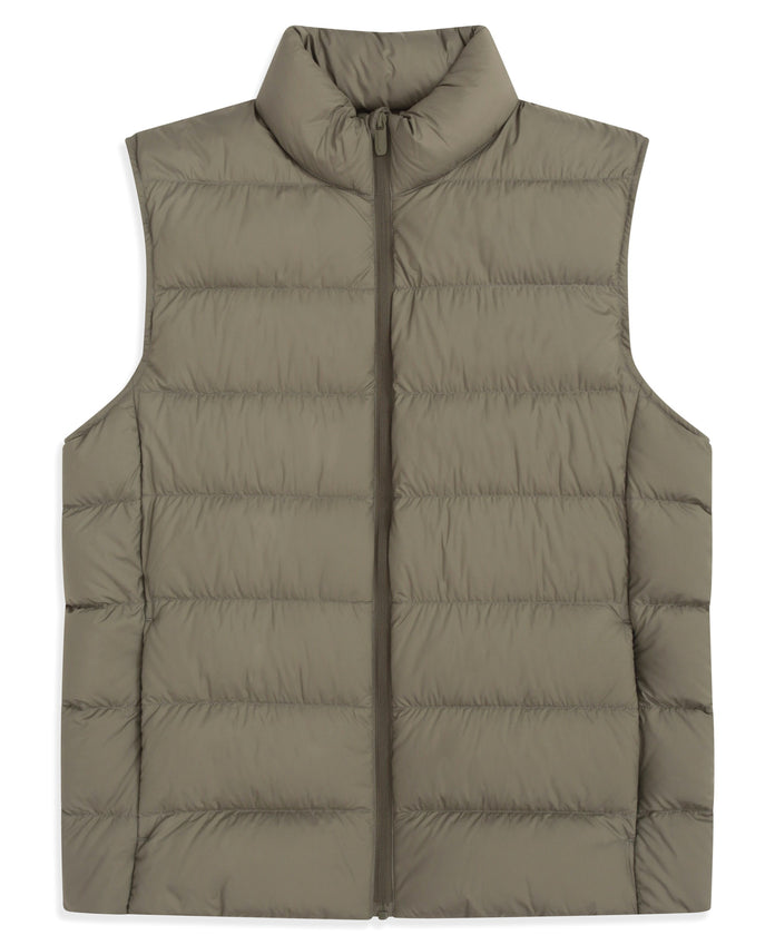 Mens Lightweight Down Gilet - Light Khaki