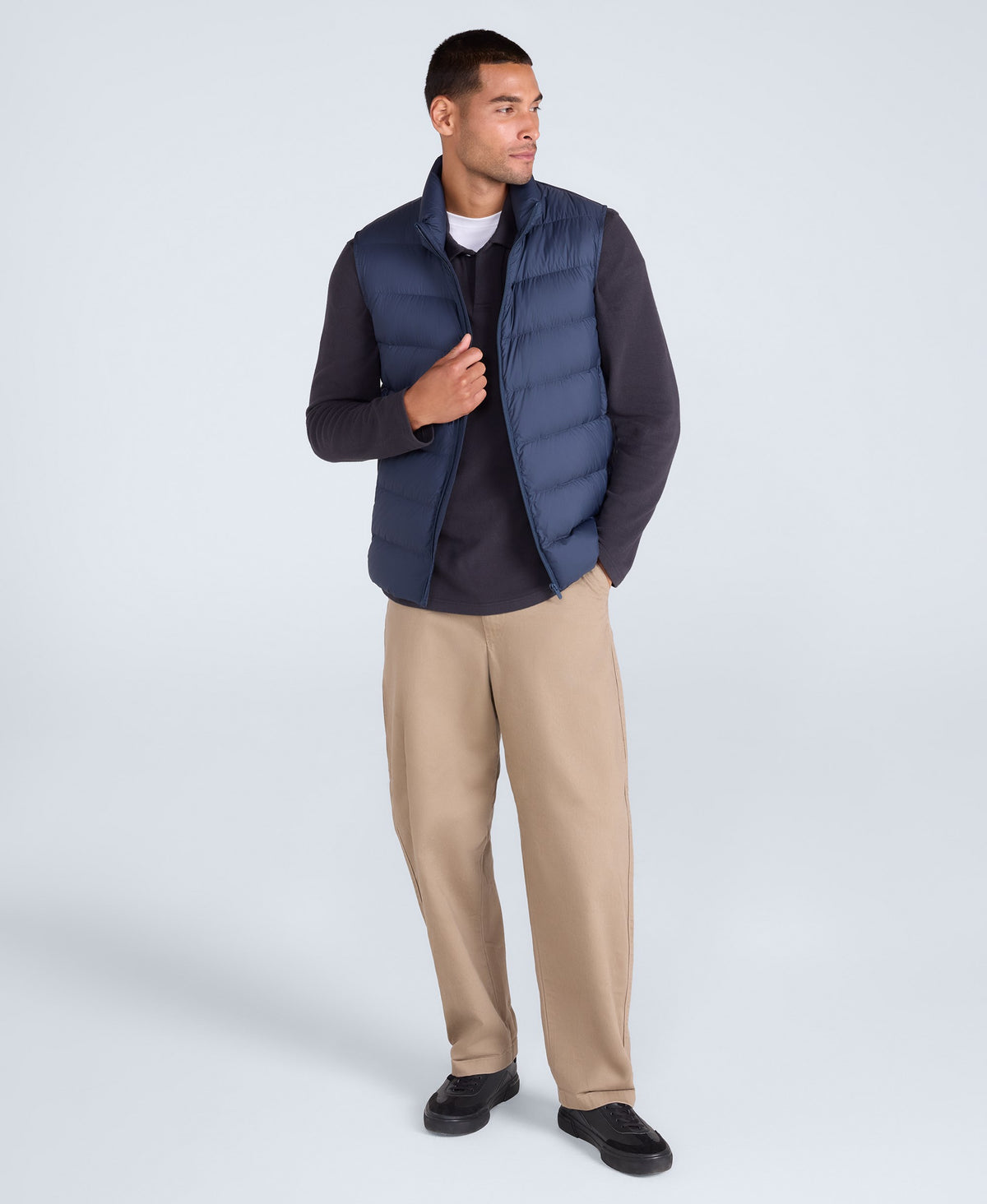Mens Lightweight Down Gilet - Navy