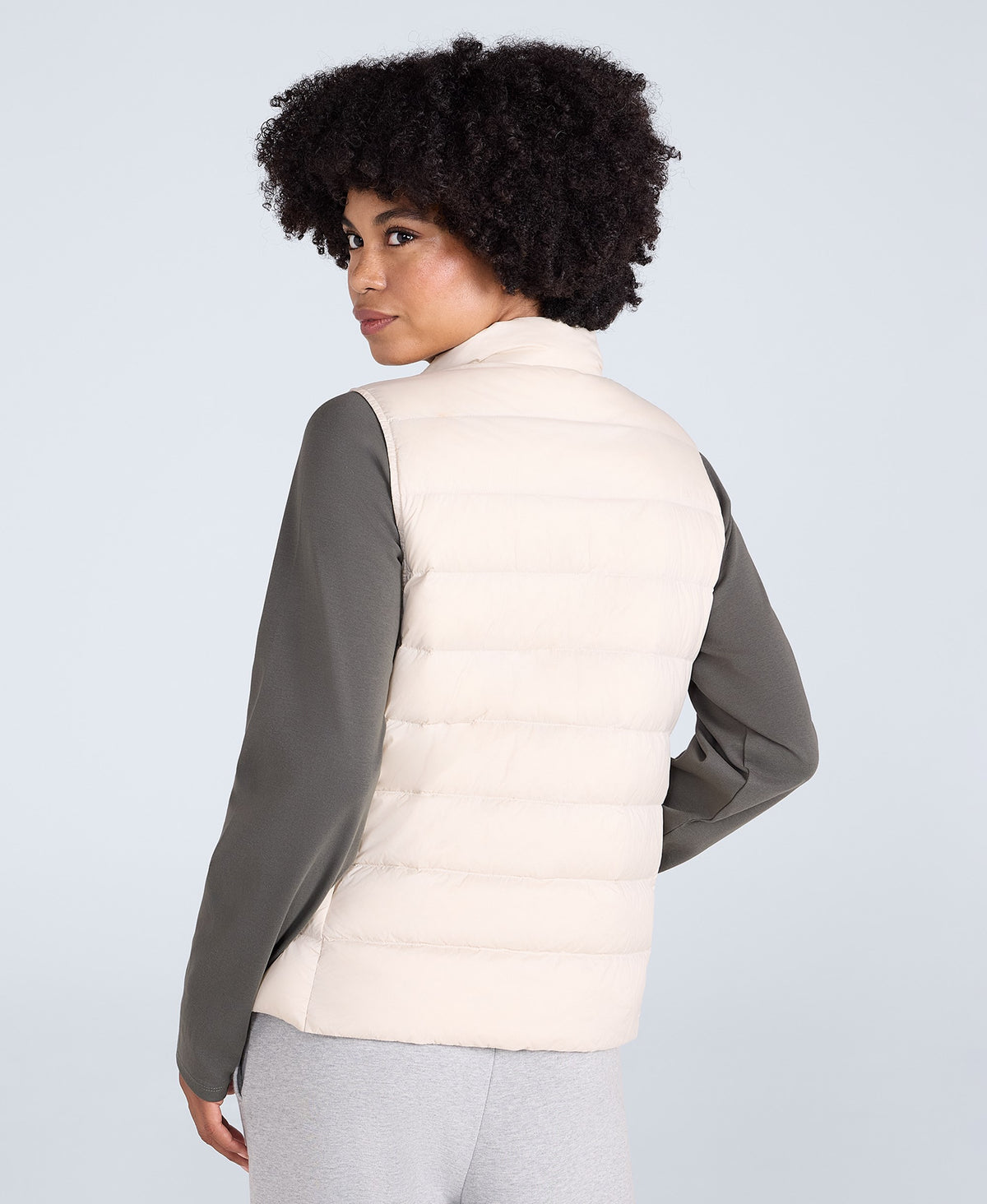 Womens Lightweight Down Gilet - Beige