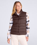 Womens Lightweight Down Gilet - Brown