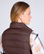 Womens Lightweight Down Gilet - Brown