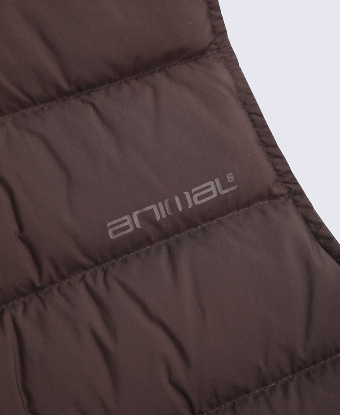 Womens Lightweight Down Gilet - Brown