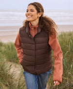 Womens Lightweight Down Gilet - Brown