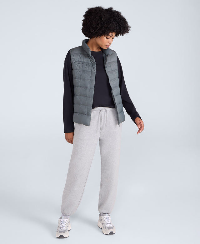 Womens Lightweight Down Gilet - Dark Khaki