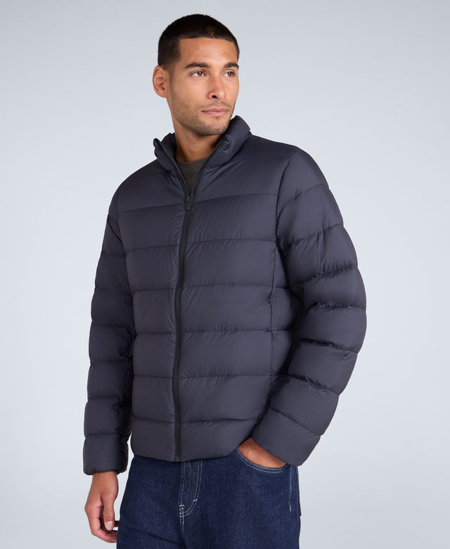 Mens Lightweight Down Packable Jacket - Black