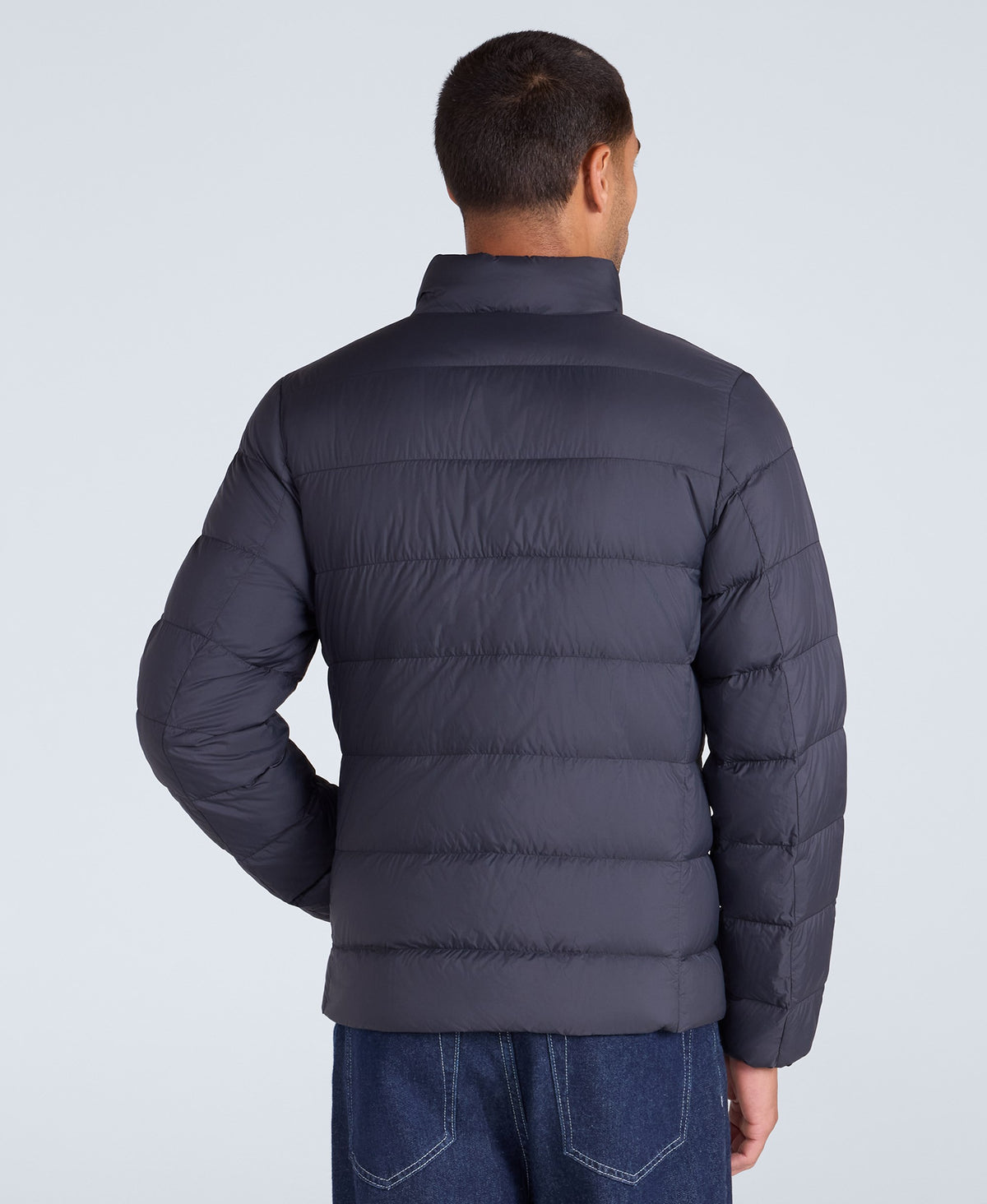 Mens Lightweight Down Packable Jacket - Black