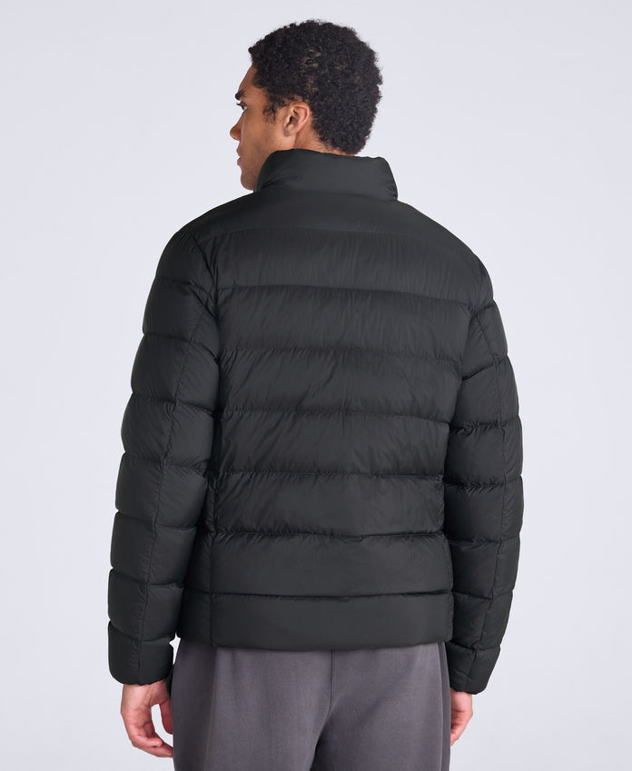 Mens Lightweight Down Packable Jacket - Jet Black
