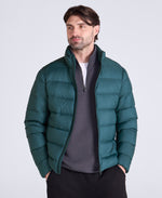 Mens Lightweight Down Packable Jacket - Petrol