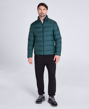 Mens Lightweight Down Packable Jacket - Petrol