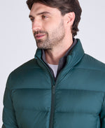 Mens Lightweight Down Packable Jacket - Petrol