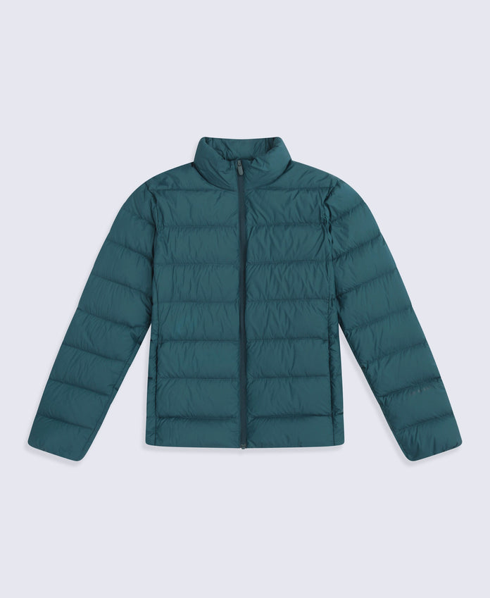 Mens Lightweight Down Packable Jacket - Petrol
