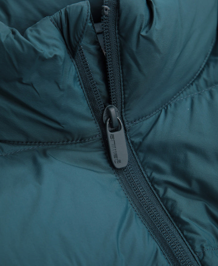 Mens Lightweight Down Packable Jacket - Petrol
