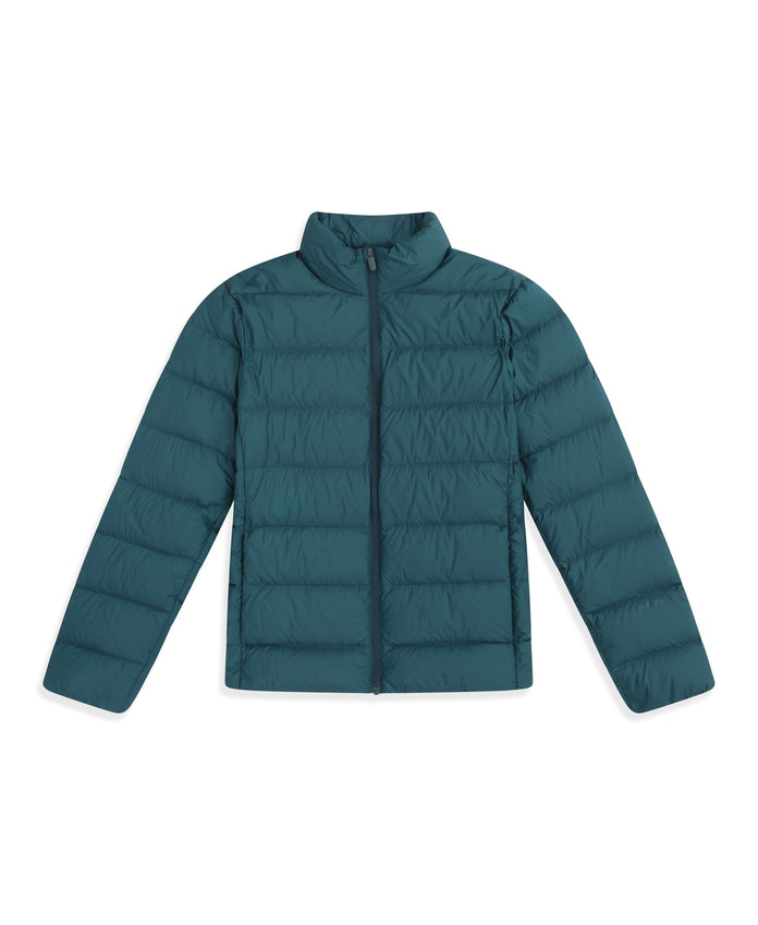 Mens Lightweight Down Packable Jacket - Petrol