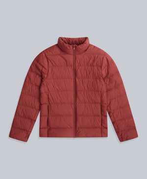 Mens Lightweight Down Packable Jacket - Red