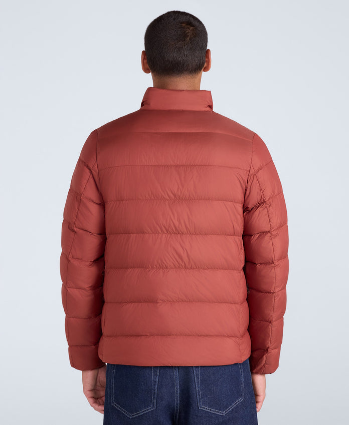 Mens Lightweight Down Packable Jacket - Red