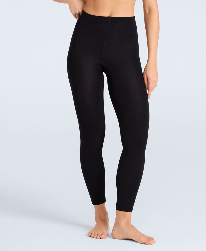 Fleece Lined Womens Leggings - Black