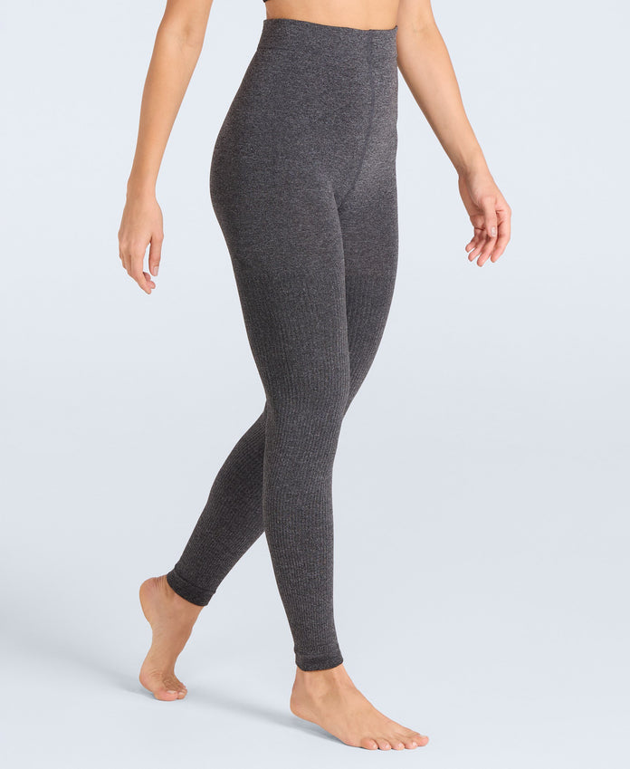 Fleece Lined Womens Leggings - Charcoal