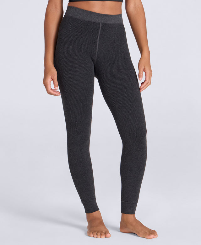 Fleece Lined Womens Leggings - Charcoal