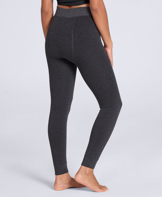 Fleece Lined Womens Leggings - Charcoal
