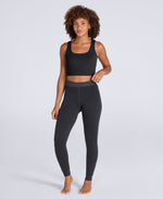 Fleece Lined Womens Leggings - Charcoal
