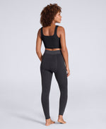 Fleece Lined Womens Leggings - Charcoal