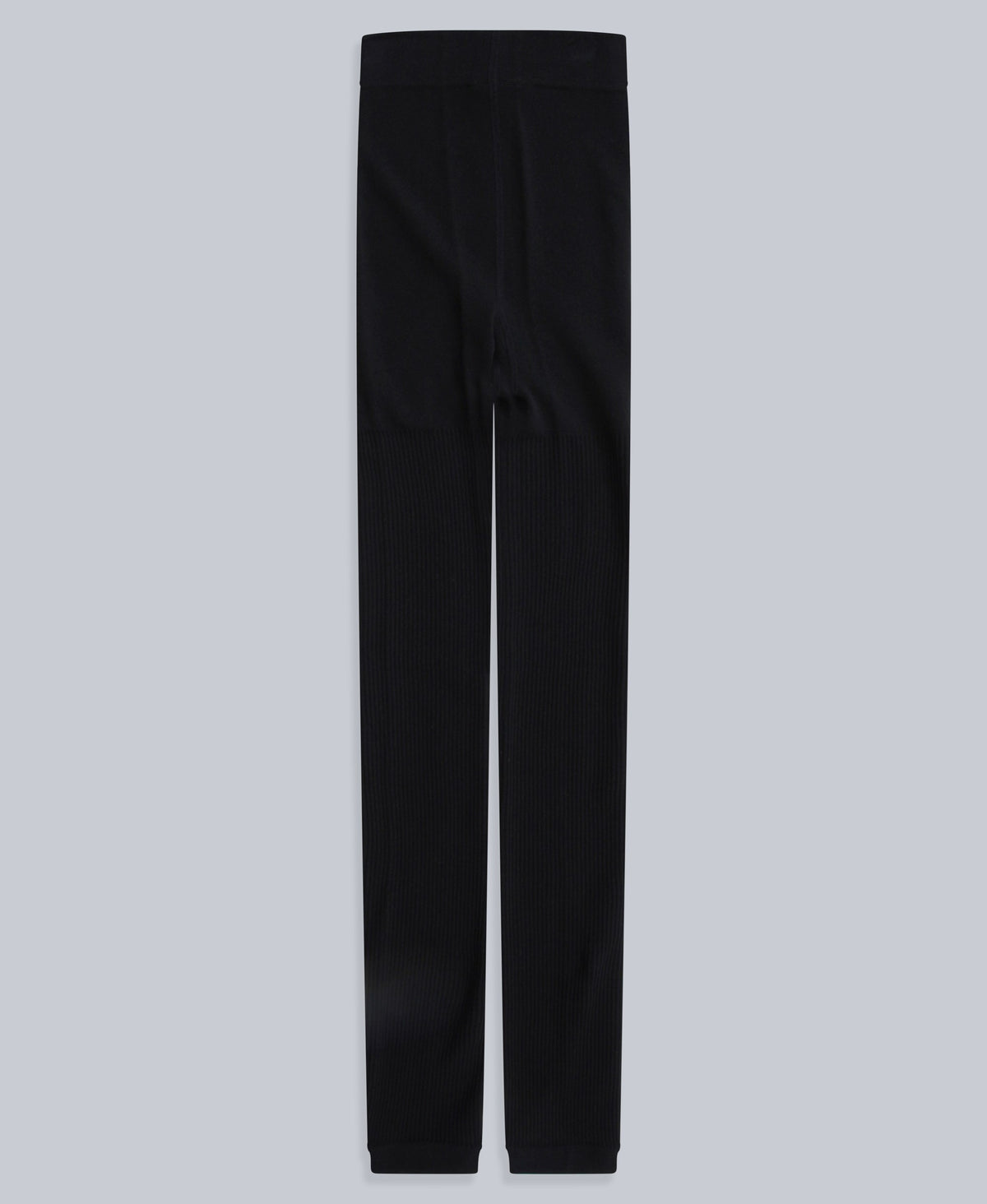 Fleece Lined Ribbed Womens Leggings - Black