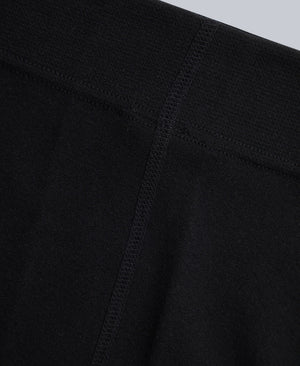 Fleece Lined Ribbed Womens Leggings - Black
