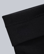 Fleece Lined Ribbed Womens Leggings - Black