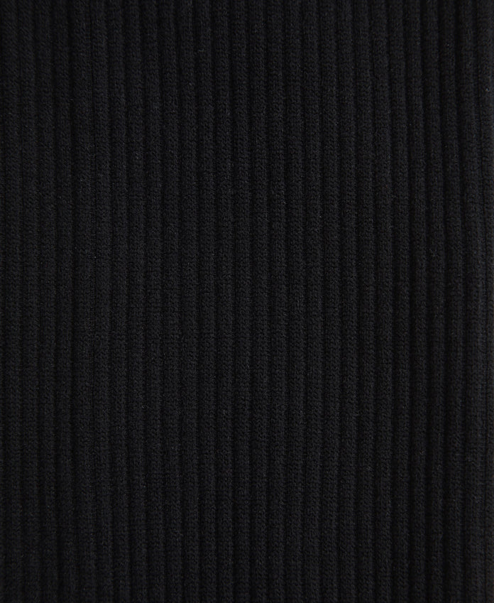 Fleece Lined Ribbed Womens Leggings - Black