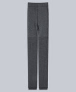 Fleece Lined Ribbed Womens Leggings - Charcoal