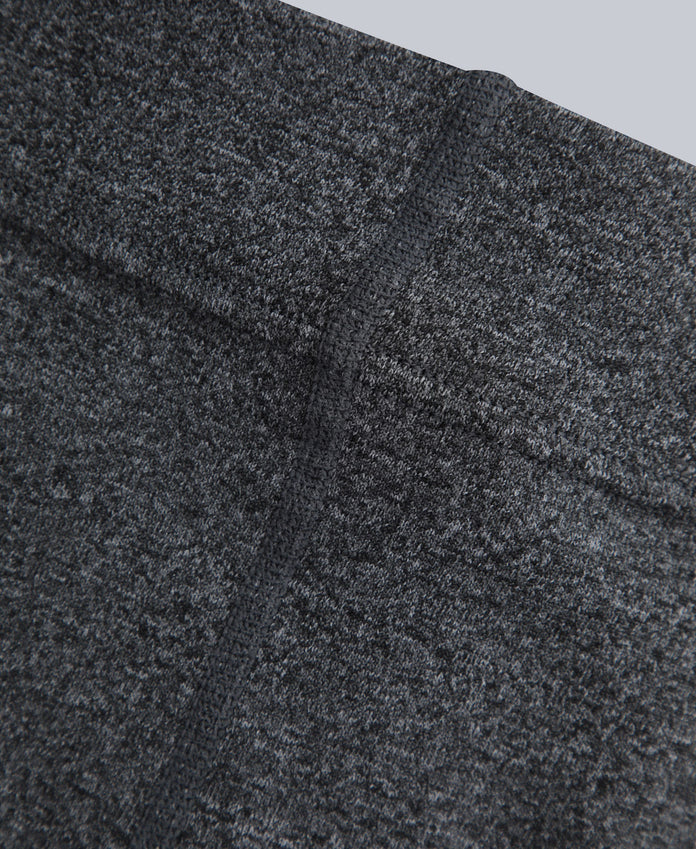 Fleece Lined Ribbed Womens Leggings - Charcoal