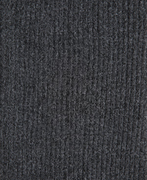 Fleece Lined Ribbed Womens Leggings - Charcoal