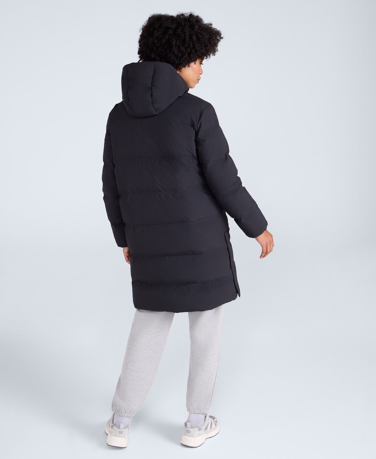 Cosi Cloud Womens Mid Length Down Coat - Black