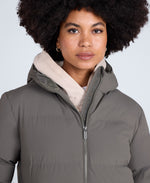 Cosi Cloud Womens Mid Length Down Coat - Khaki