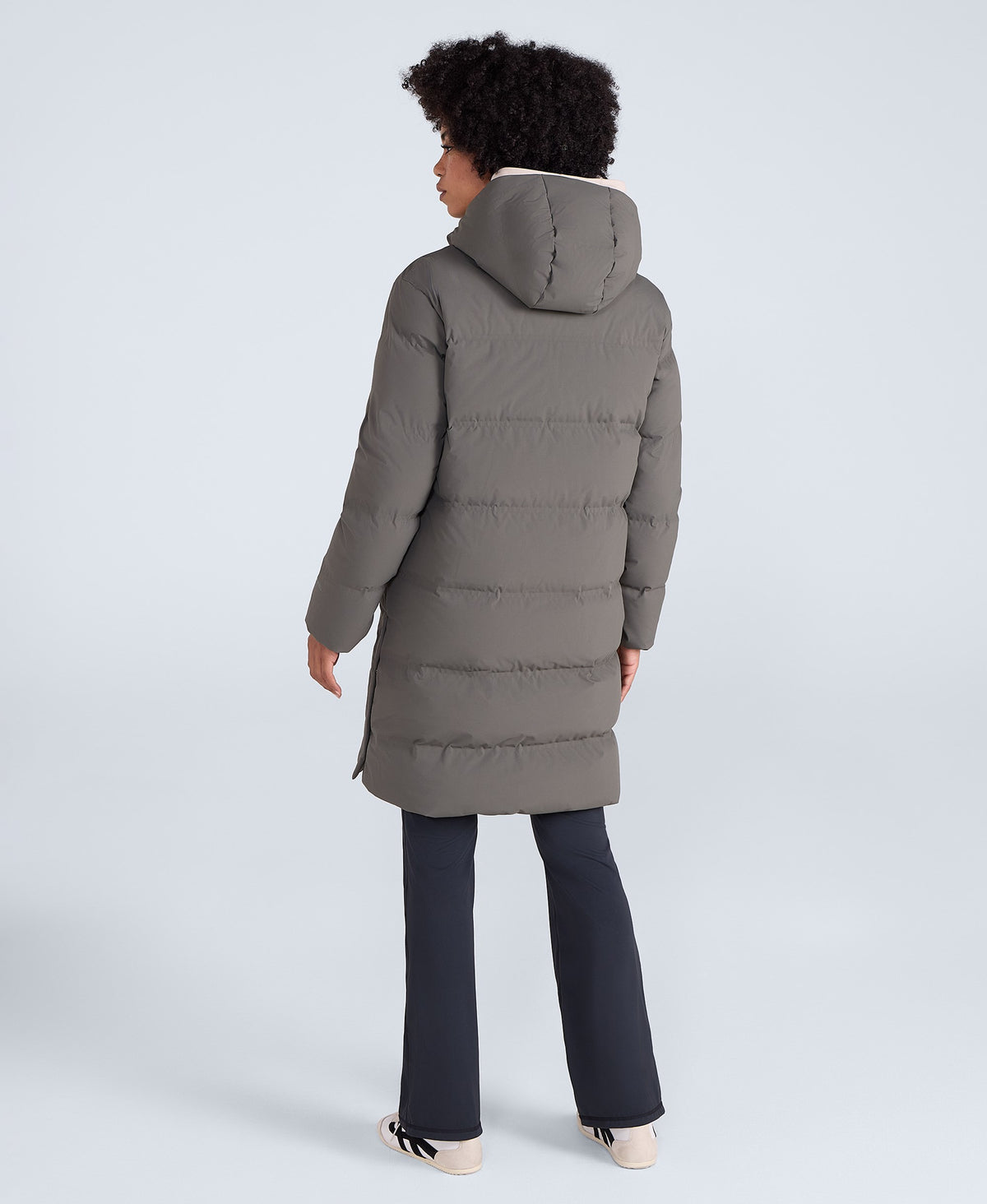 Cosi Cloud Womens Mid Length Down Coat - Khaki
