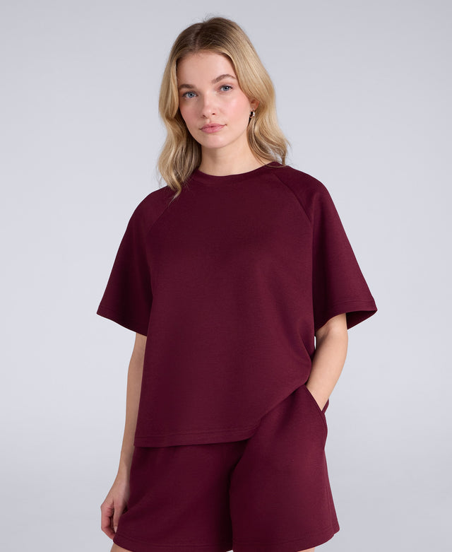 Cora Womens Travel Top - Burgundy