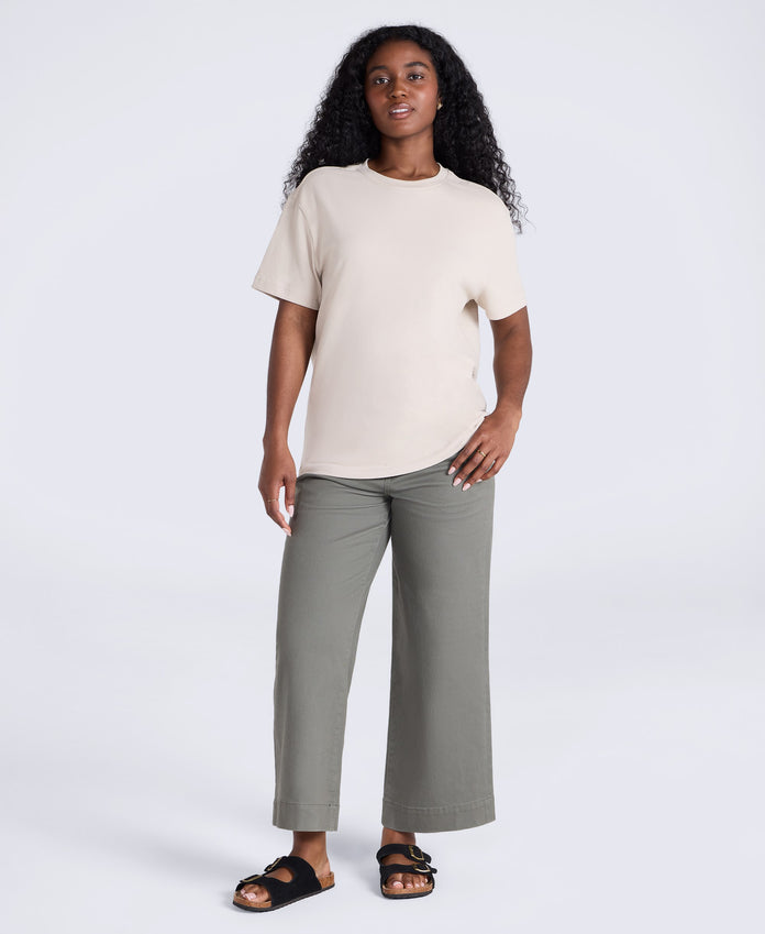 Grace Womens Heavyweight T-Shirt - Beige