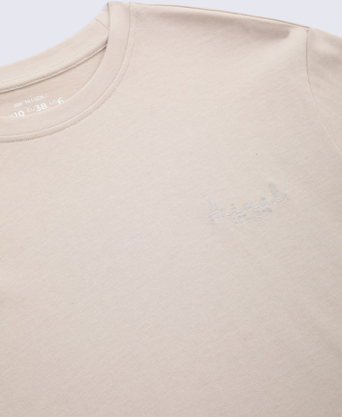 Grace Womens Heavyweight T-Shirt - Beige