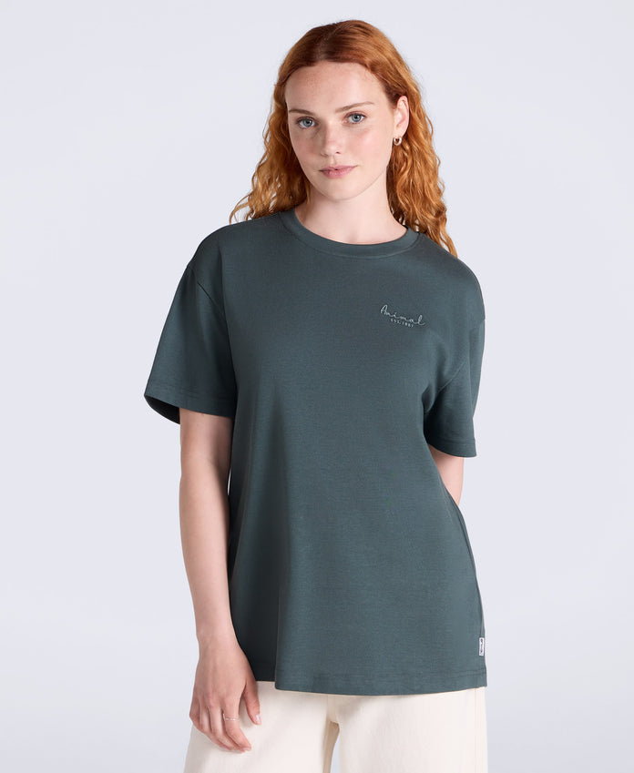 Grace Womens Heavyweight T-Shirt - Charcoal