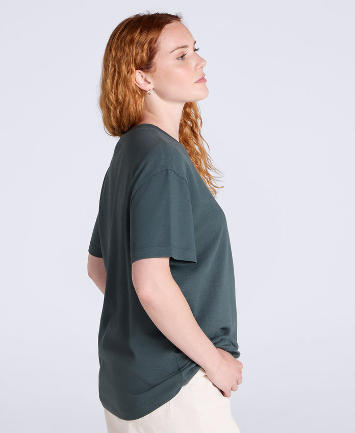Grace Womens Heavyweight T-Shirt - Charcoal