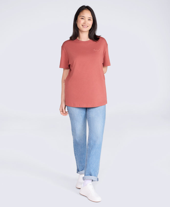 Grace Womens Heavyweight T-Shirt - Rust