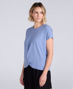 Animal Aria Knot Front T-Shirt - Blue