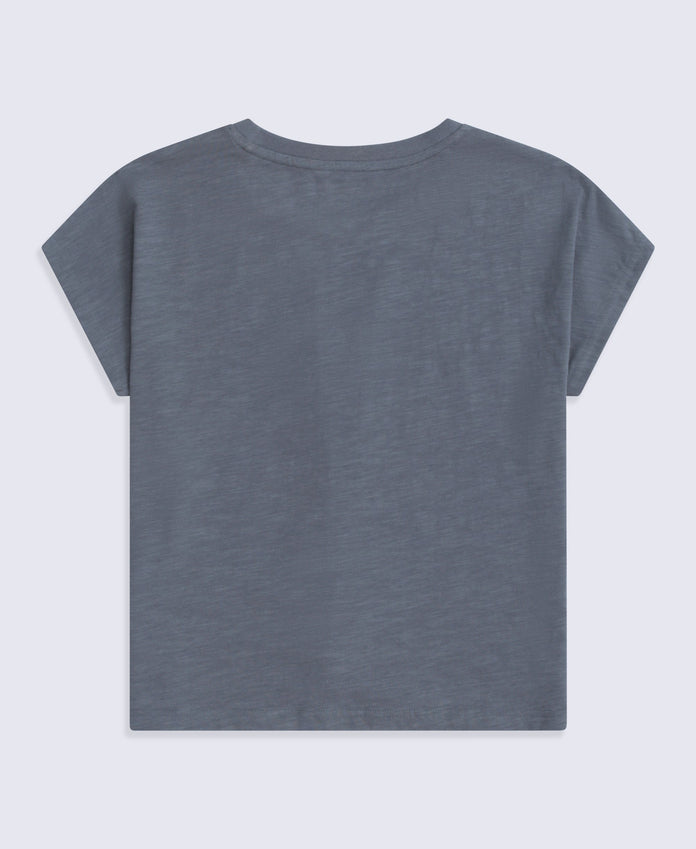 Animal Aria Knot Front T-Shirt - Charcoal