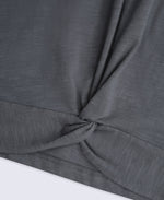 Animal Aria Knot Front T-Shirt - Charcoal