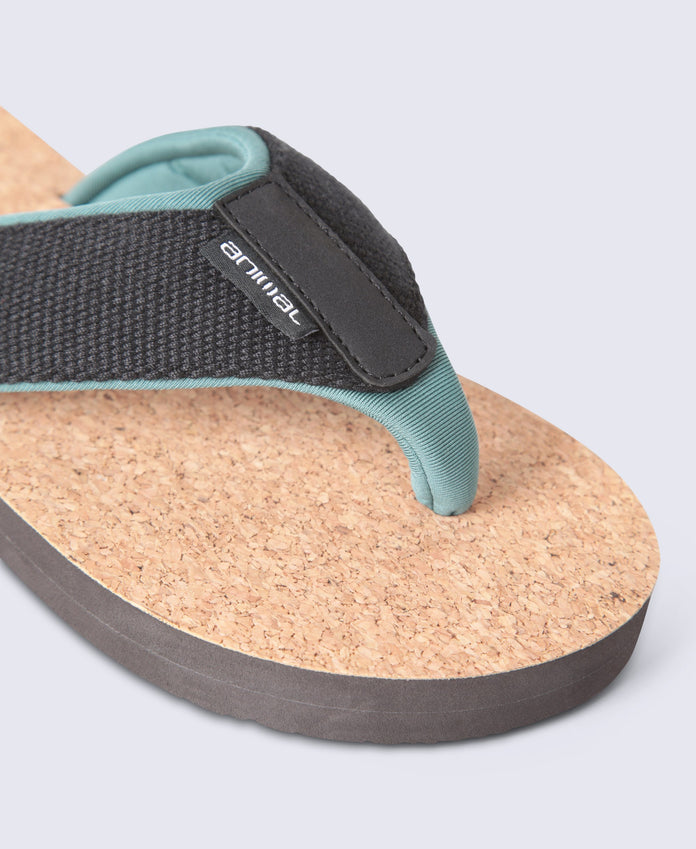 Parker Kids Cork Flip Flops - Black