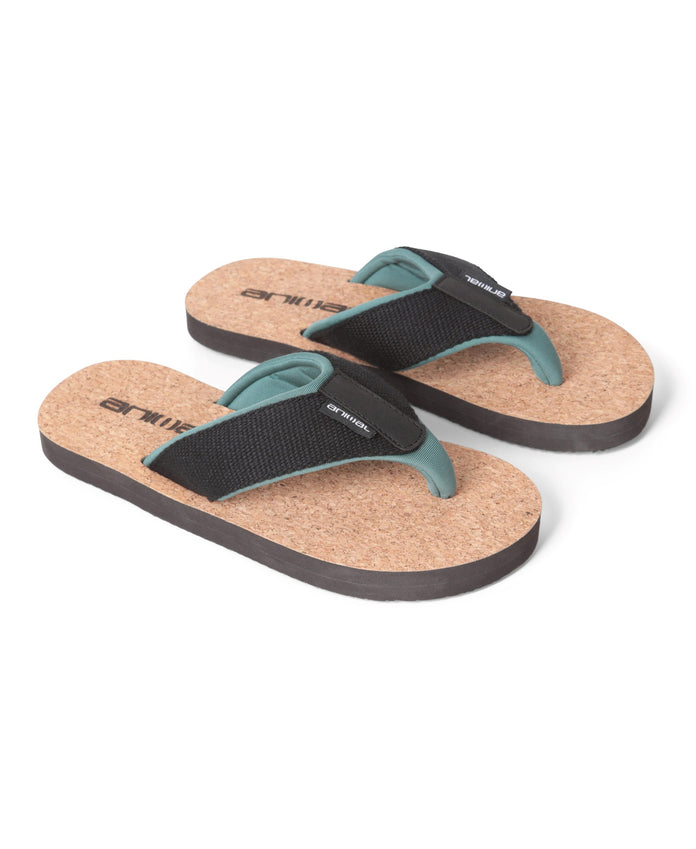 Parker Kids Cork Flip Flops - Black