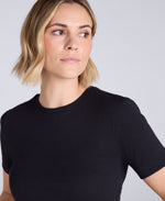 Evo Women's Ribbed T-Shirt - Black